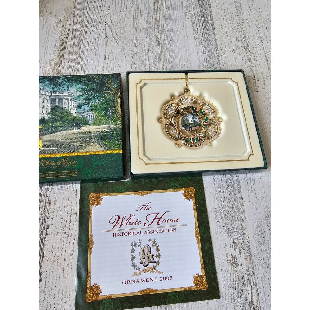 White House James Garfield president gold ornament‎ 2005 Americana new